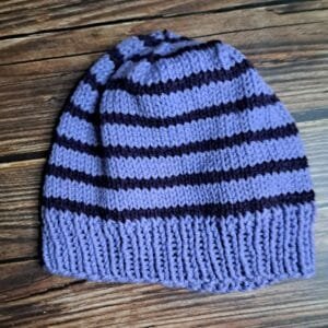 Dark And Light Purple Striped Toque