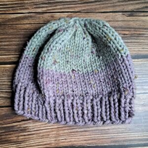 Purple And Grey Bulky Toque