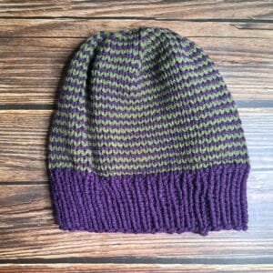 Green And Purple Helix Toque