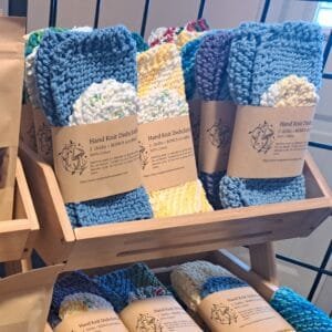 Hand Knit Dishcloths - Multicoloured