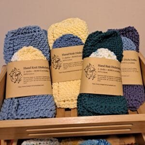 Hand Knit Dishcloths - Solid